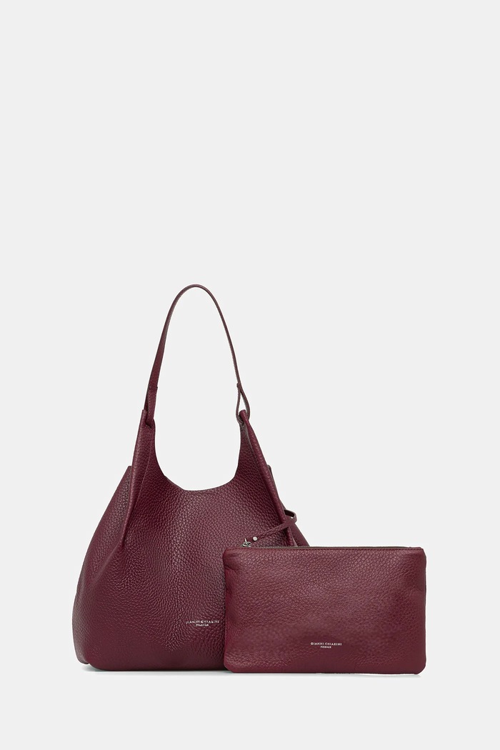 Gianni Chiarini Geantă de piele DUA burgundia BS.9720.RNGDBL