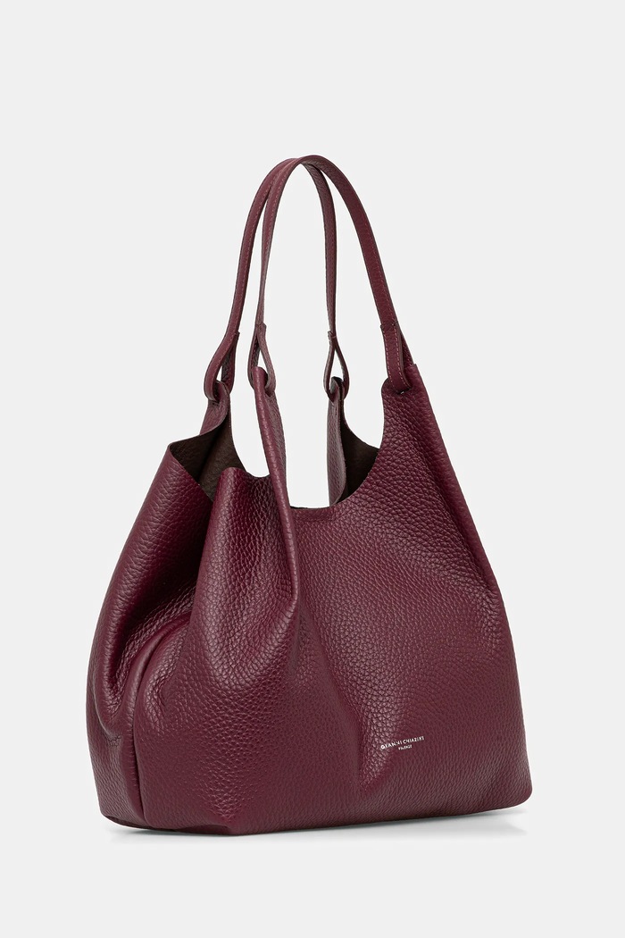 Gianni Chiarini Geantă de piele DUA BS.9720.RNGDBL burgundia AW25