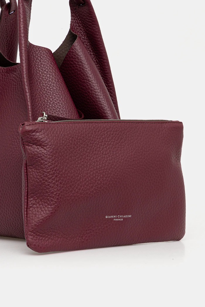 Geantă de piele DUA Gianni Chiarini burgundia BS.9720.RNGDBL