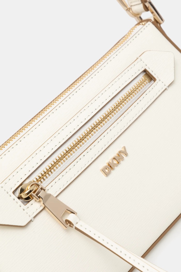 Kožená kabelka Dkny béžová R42HKE18