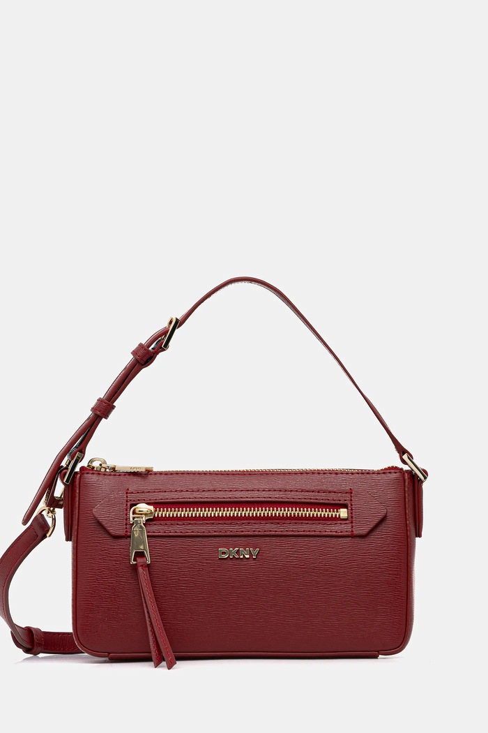 Kožená kabelka Dkny usňová koža červená R42HKE18