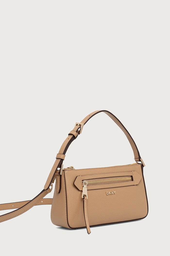 DKNY torebka crossbody damska skórzana R42HKE18 beżowy SS26