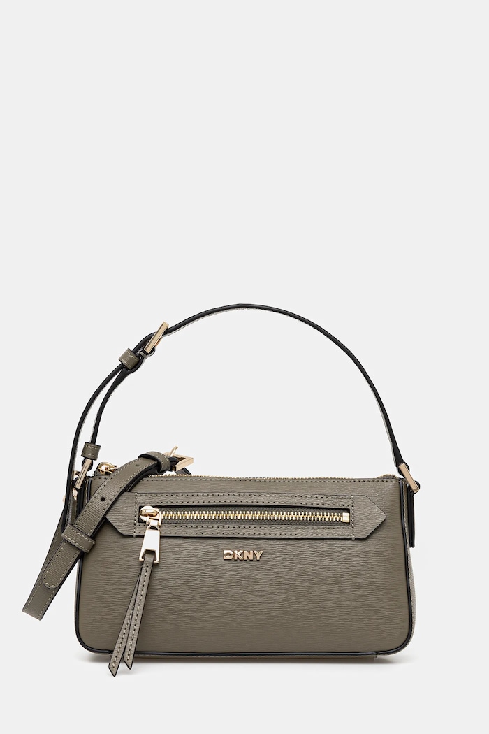 DKNY Torebka crossbody damska skórzana zielony R42HKE18