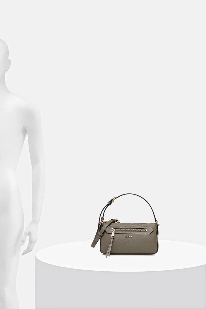 Torebka crossbody damska skórzana DKNY zielony R42HKE18