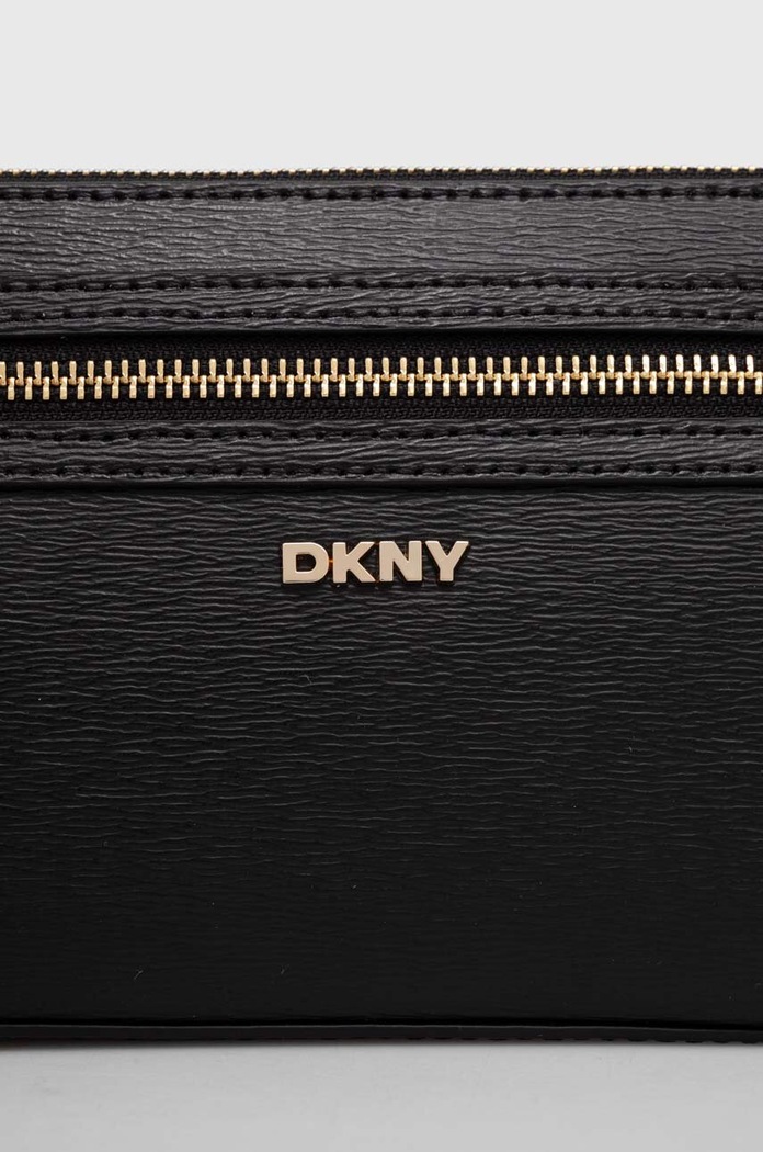 Usnjena torbica Dkny črna R42HKE18