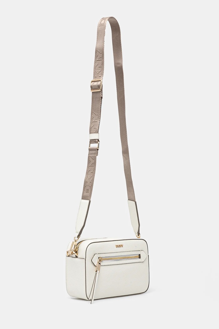 Kožená kabelka Dkny R42E3E22 béžová SS25