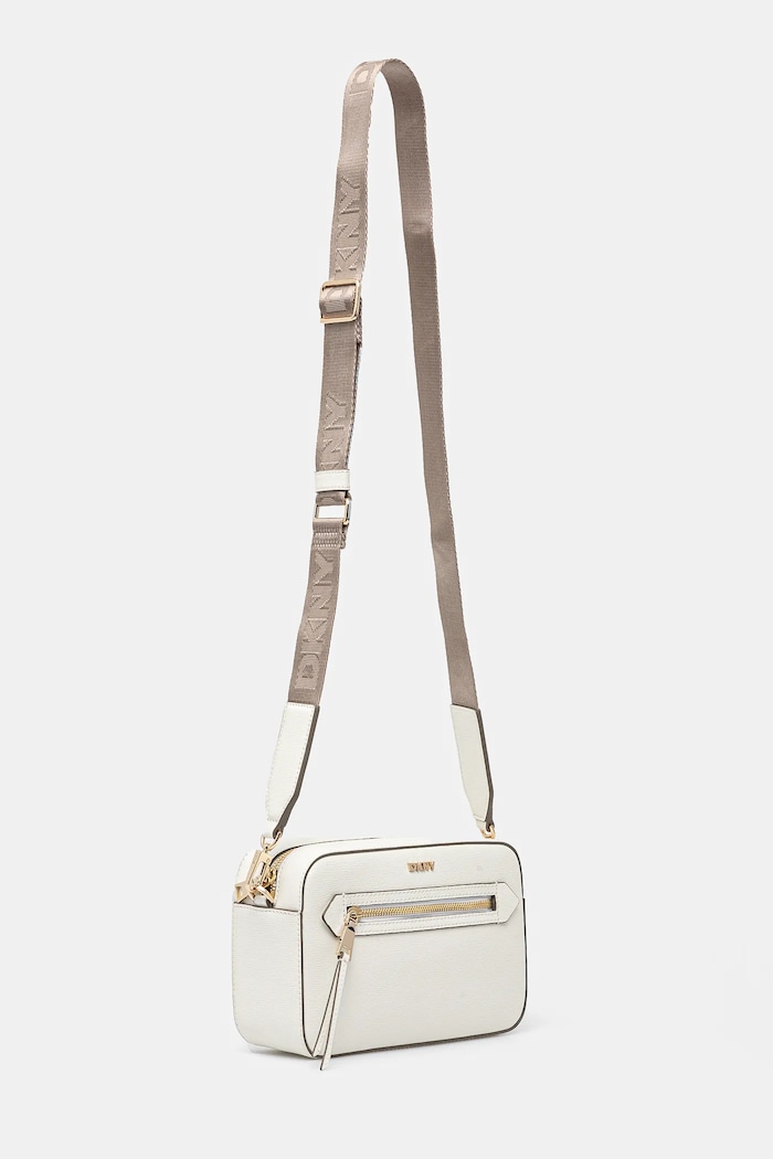 Kožená kabelka Dkny R42E3E22 béžová SS25