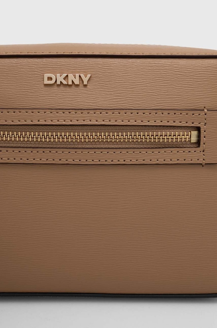 Kožená kabelka Dkny béžová R42E3E22