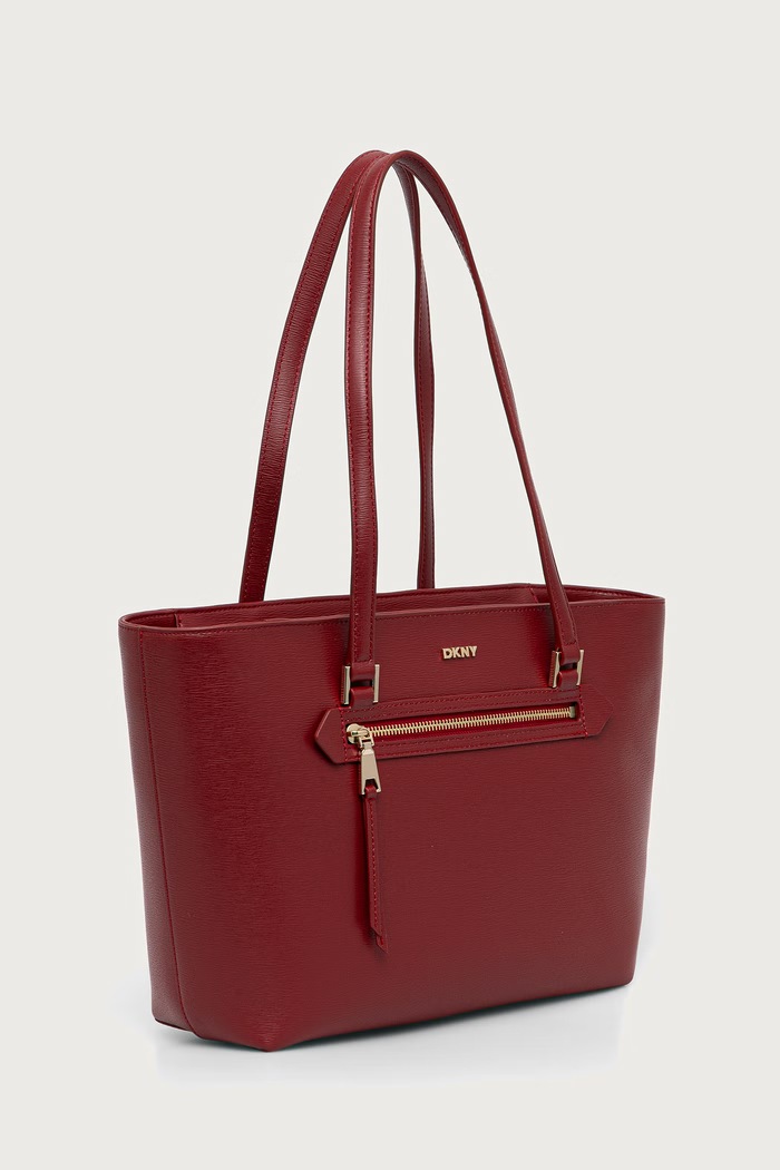 DKNY torebka shopper damska skórzana R42A3E20 czerwony SS26