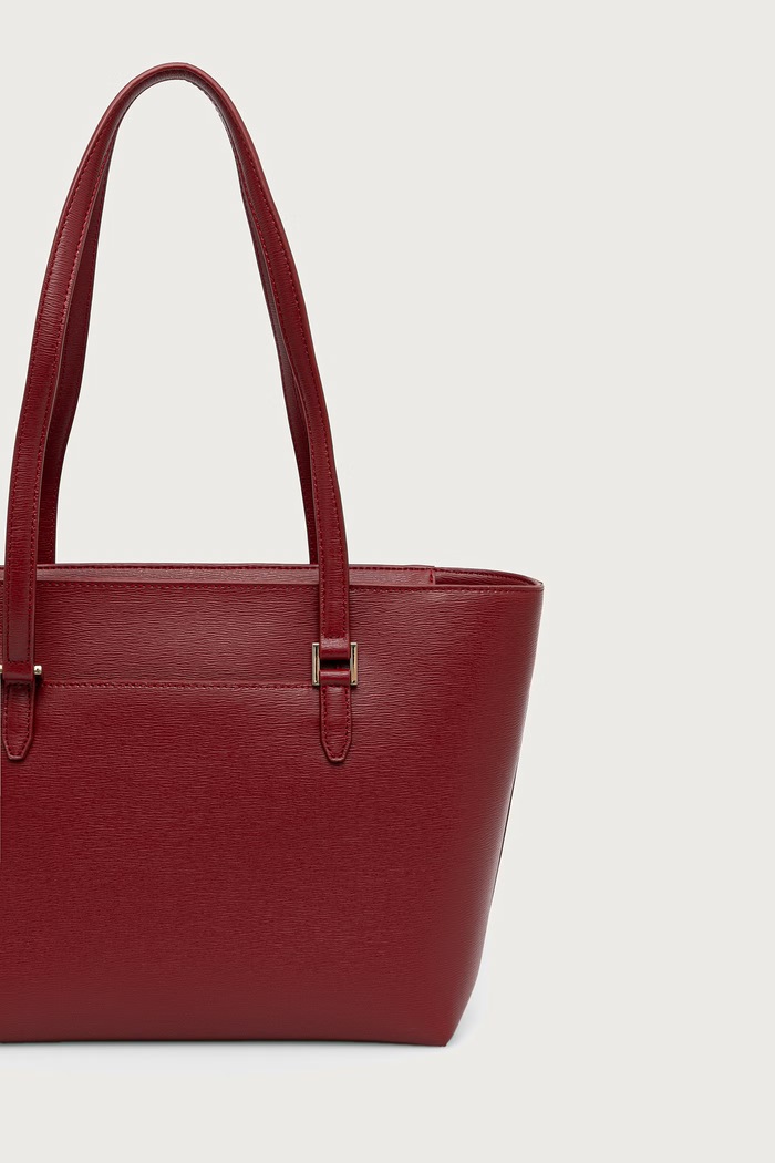 Akcesoria DKNY torebka shopper damska skórzana R42A3E20 czerwony