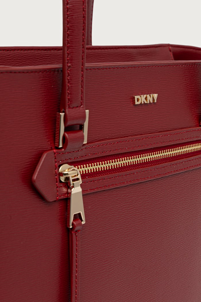 DKNY torebka shopper damska skórzana czerwony R42A3E20