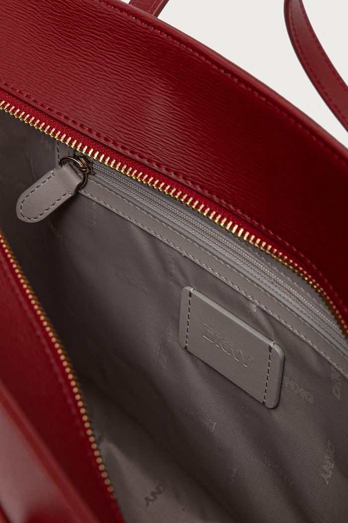 DKNY torebka shopper damska skórzana R42A3E20 czerwony