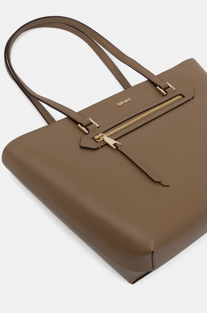 Dkny torebka skórzana brązowy R42A3E20