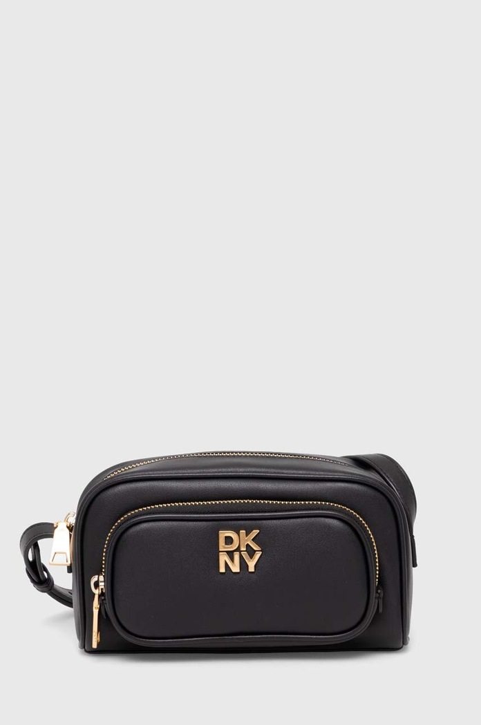 Kožená kabelka Dkny přírodní kůže černá R42EKE53