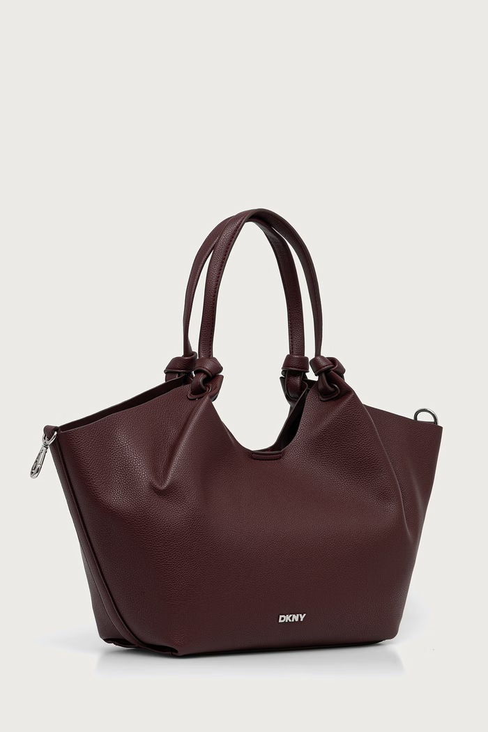 DKNY torebka shopper damska z imitacji skóry PAULA R42BAE49 bordowy SS26