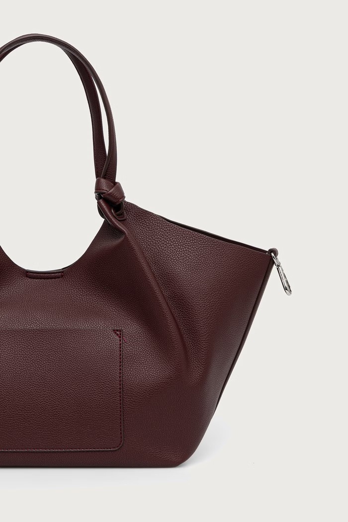 Akcesoria DKNY torebka shopper damska z imitacji skóry PAULA R42BAE49 bordowy