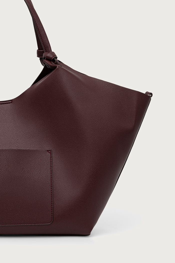 Akcesoria DKNY torebka shopper damska PAULA R42BAE48 bordowy