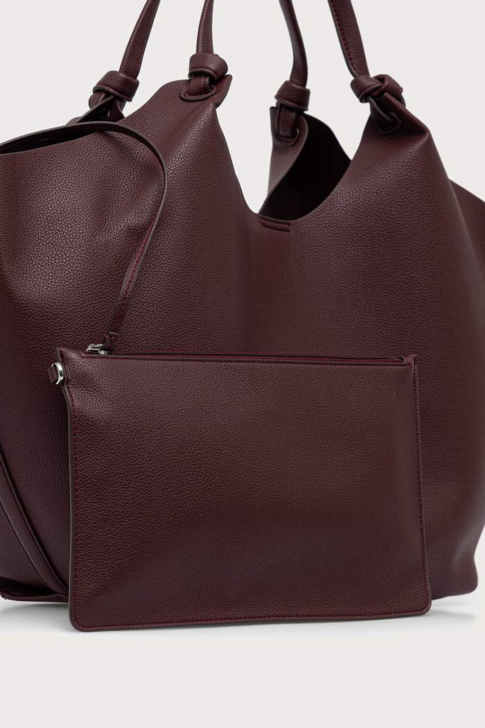 DKNY torebka shopper damska PAULA R42BAE48 bordowy