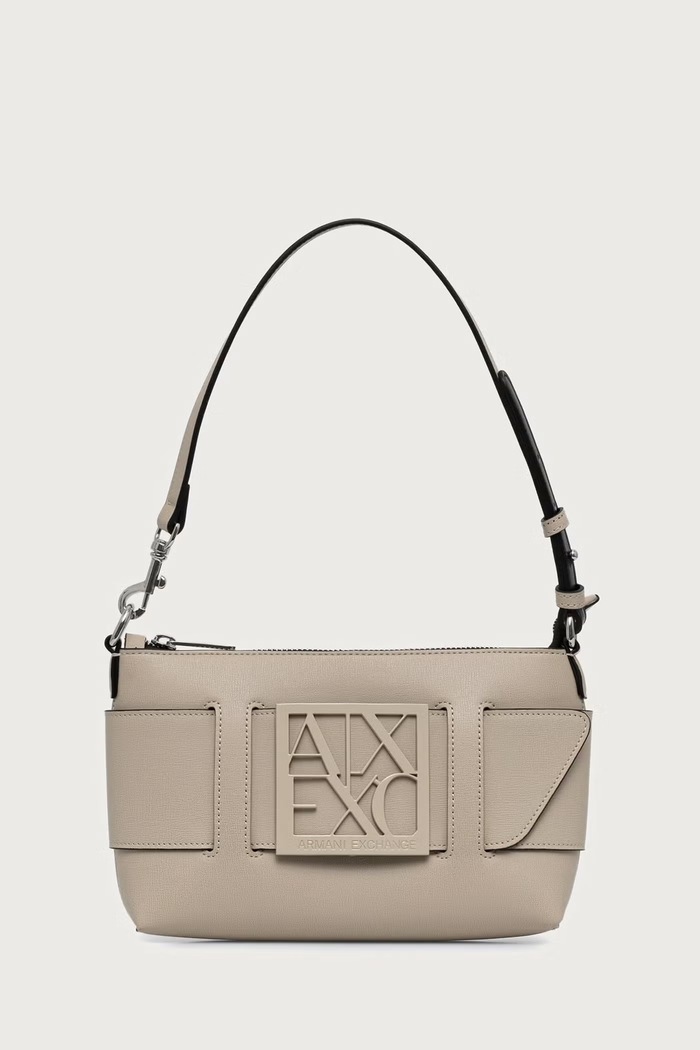 Armani Exchange Torebka hobo damska z imitacji skóry beżowy 942907.0A874