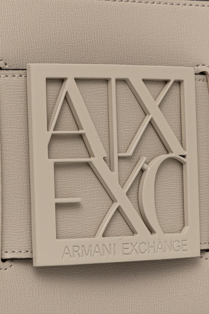 Torebka hobo damska z imitacji skóry Armani Exchange 942907.0A874 beżowy