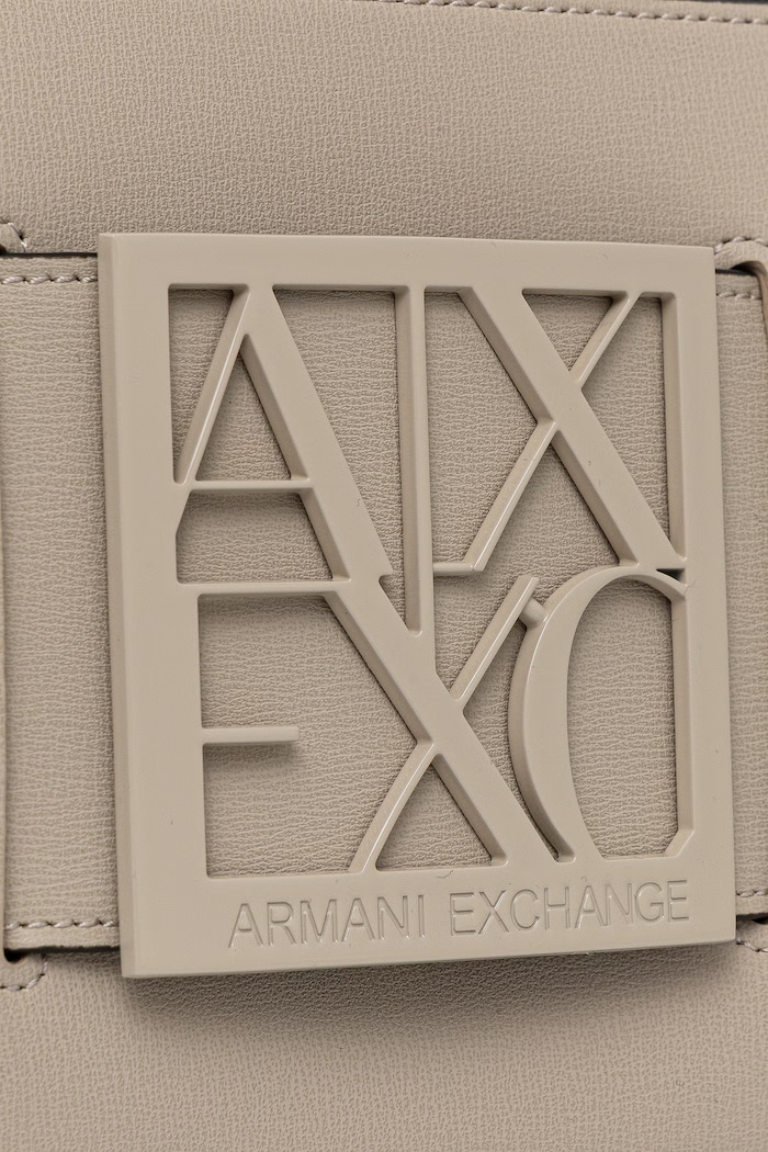 Torebka hobo damska z imitacji skóry Armani Exchange 942907.0A874 beżowy