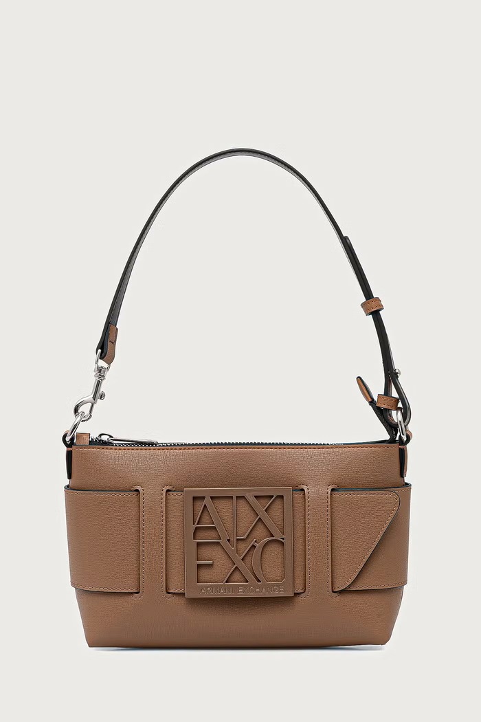 Armani Exchange Torebka hobo damska z imitacji skóry beżowy 942907.0A874