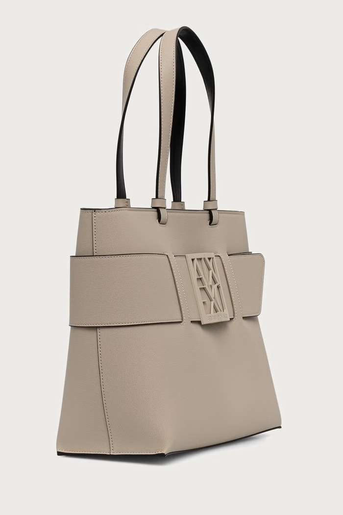 Armani Exchange Kabelka typu shopper dámska z imitácie kože 949138.0A874 béžová SS26