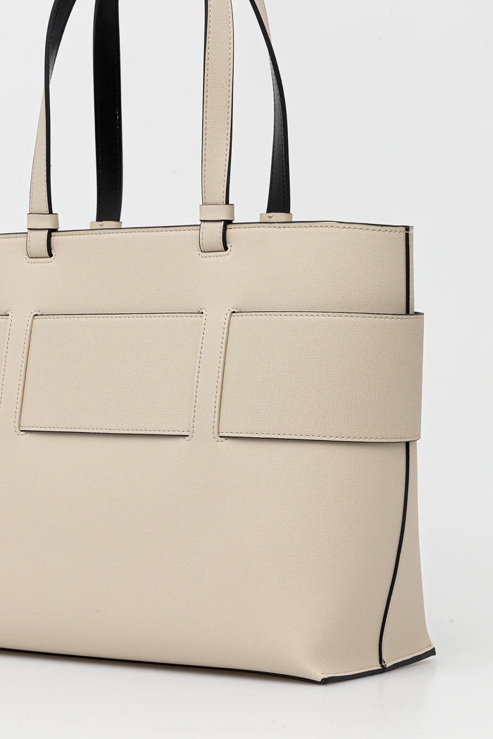 Accesorii Armani Exchange geantă shopper pentru femei cu imitație de piele 949138.0A874 bej