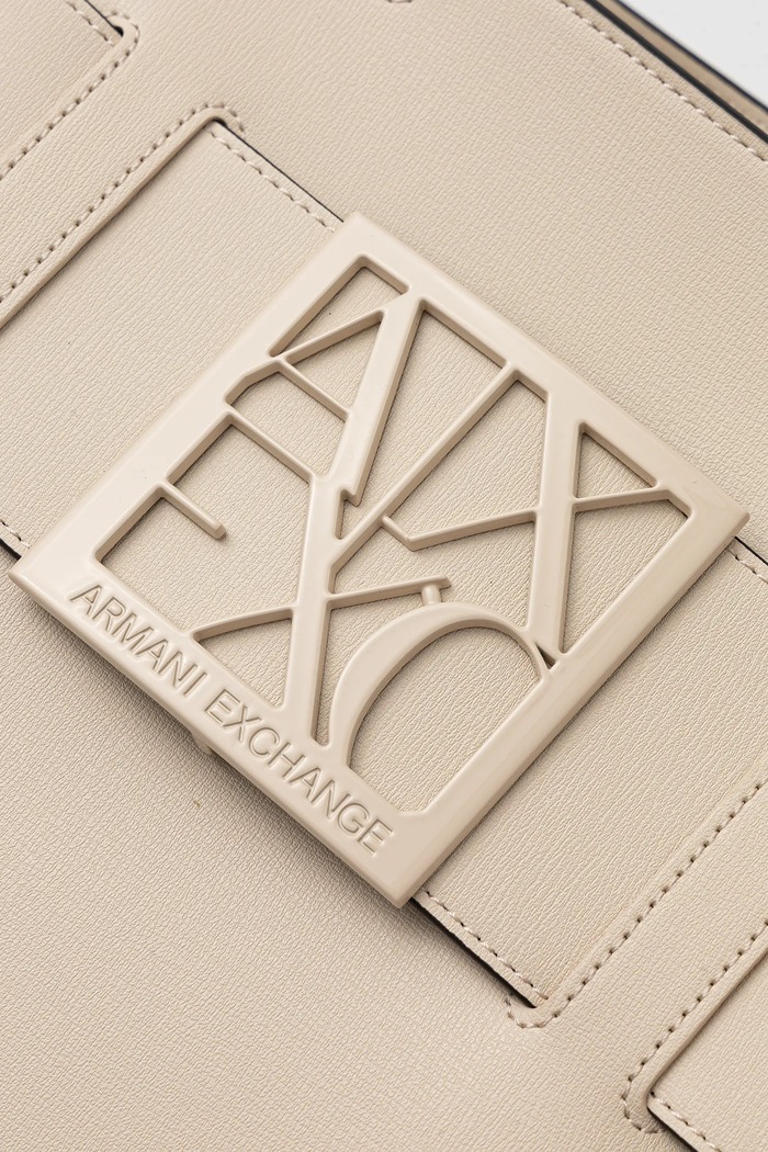 Armani Exchange geantă shopper pentru femei cu imitație de piele bej 949138.0A874