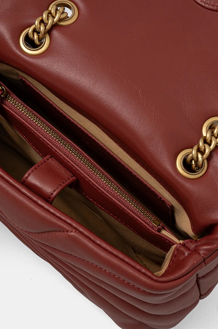 Кожена чанта Pinko 100039.A1EX оранжев