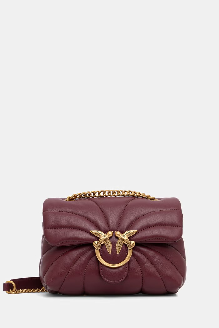 Pinko torebka damska skórzana bordowy 100039.A1EX