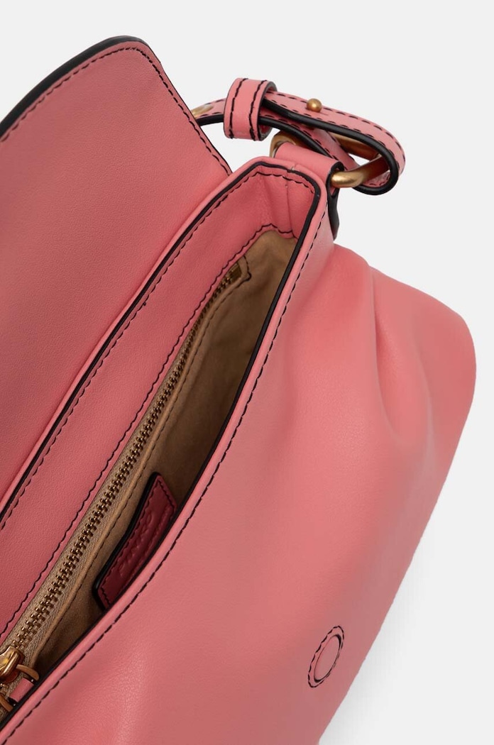 Borsa a mano in pelle Pinko rosa 102802.A1W9