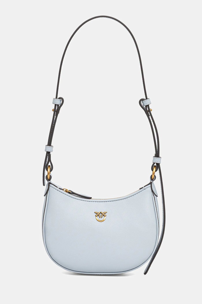 Pinko Kožená kabelka Pinko modrá 103538.A0F1