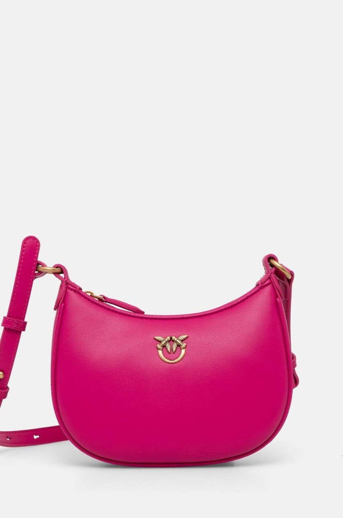 Pinko Kožená kabelka Pinko růžová 103538.A0F1