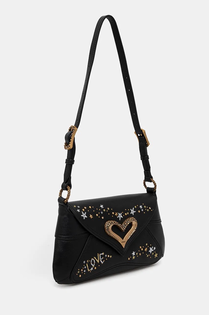 Kožená kabelka Pinko 103763.A1YW černá AW24
