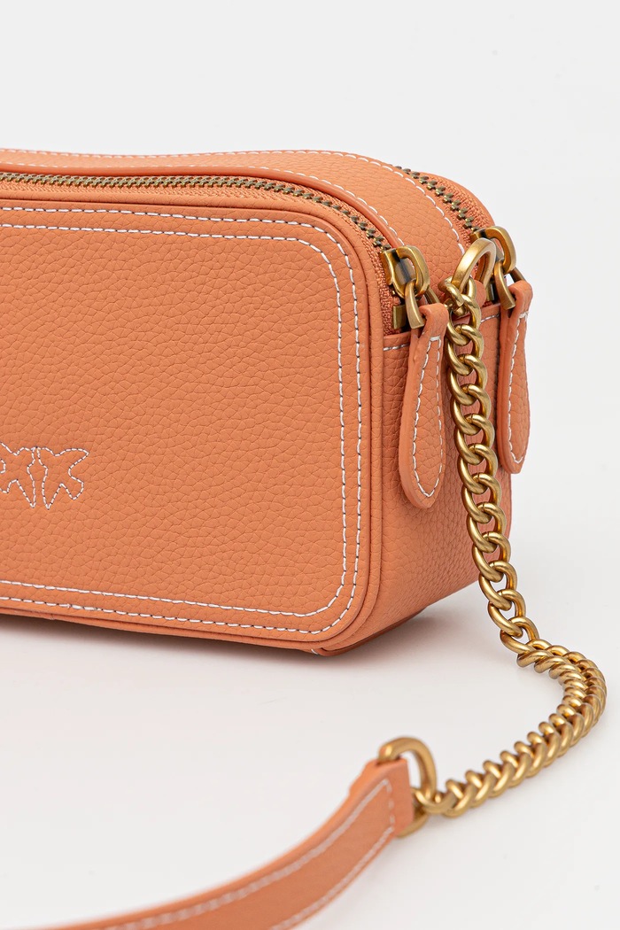 Accesorii Pinko geantă de piele 103799.A1LF portocaliu
