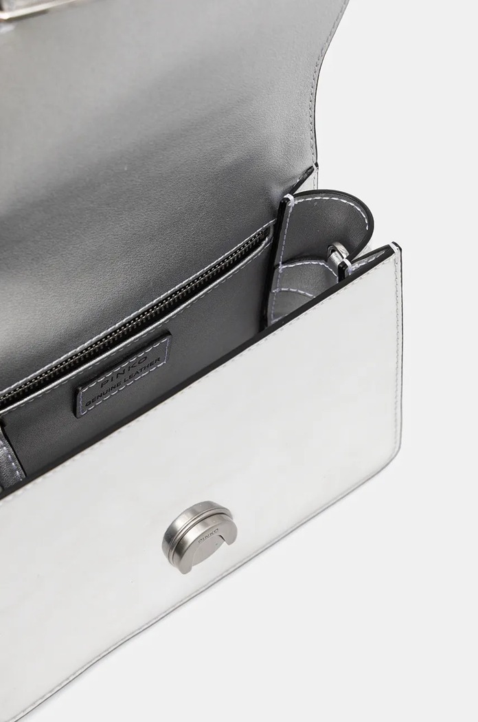 Pinko borsa a mano in pelle 100071.A1JD argento