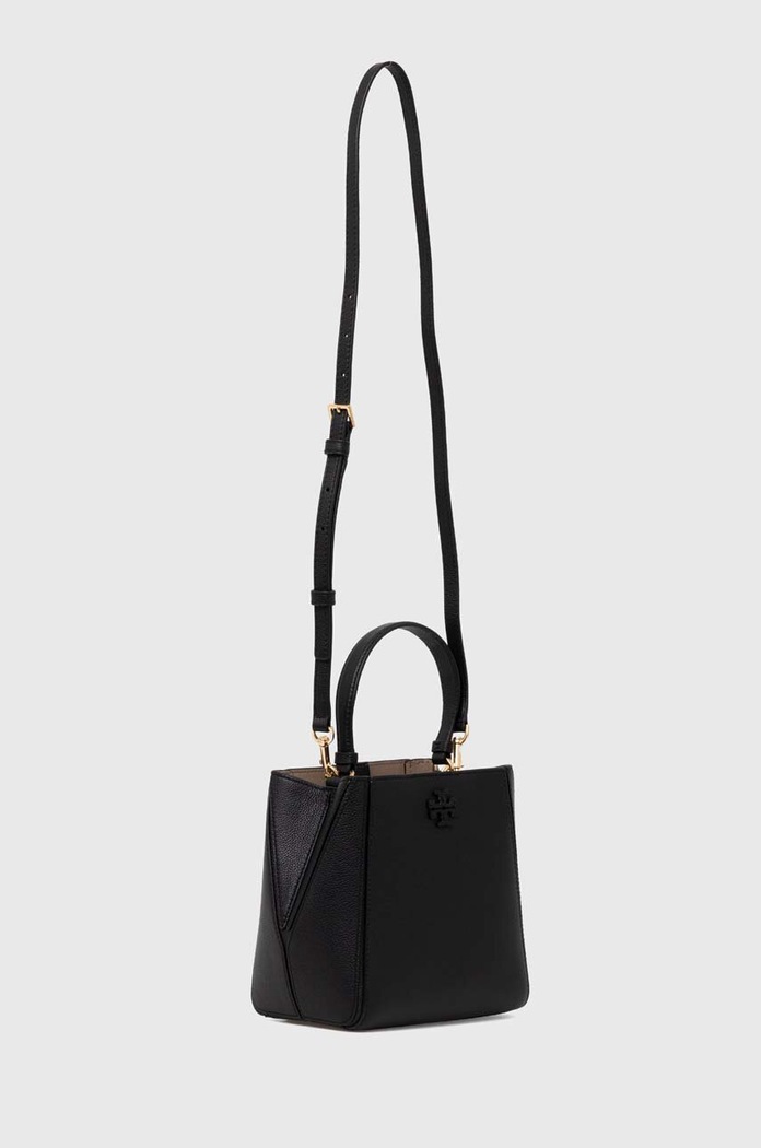 Tory Burch bőr táska McGraw Small 158500.001 fekete AW24