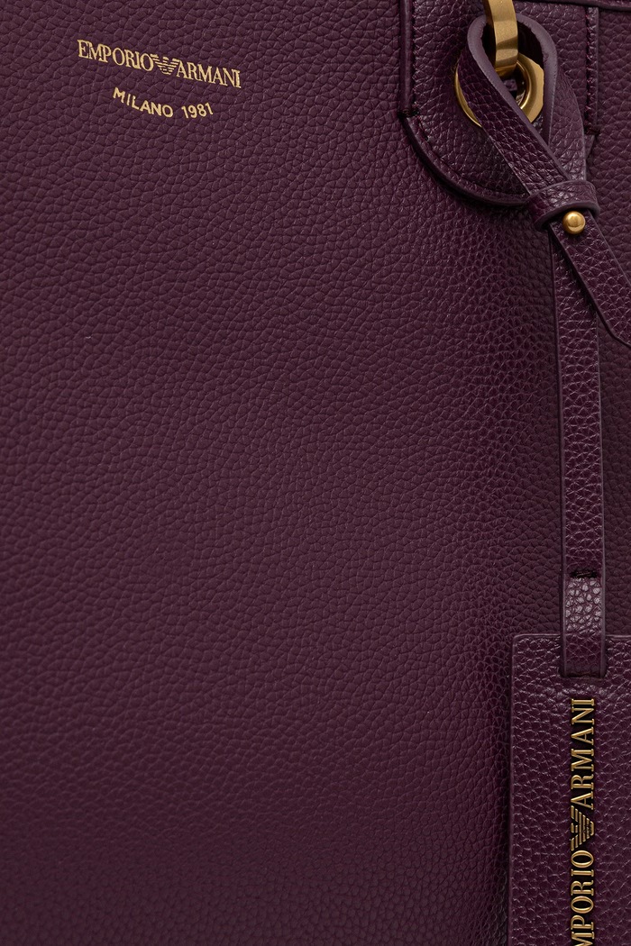 Emporio Armani torebka shopper damska z imitacji skóry fioletowy EW000360.AF12036