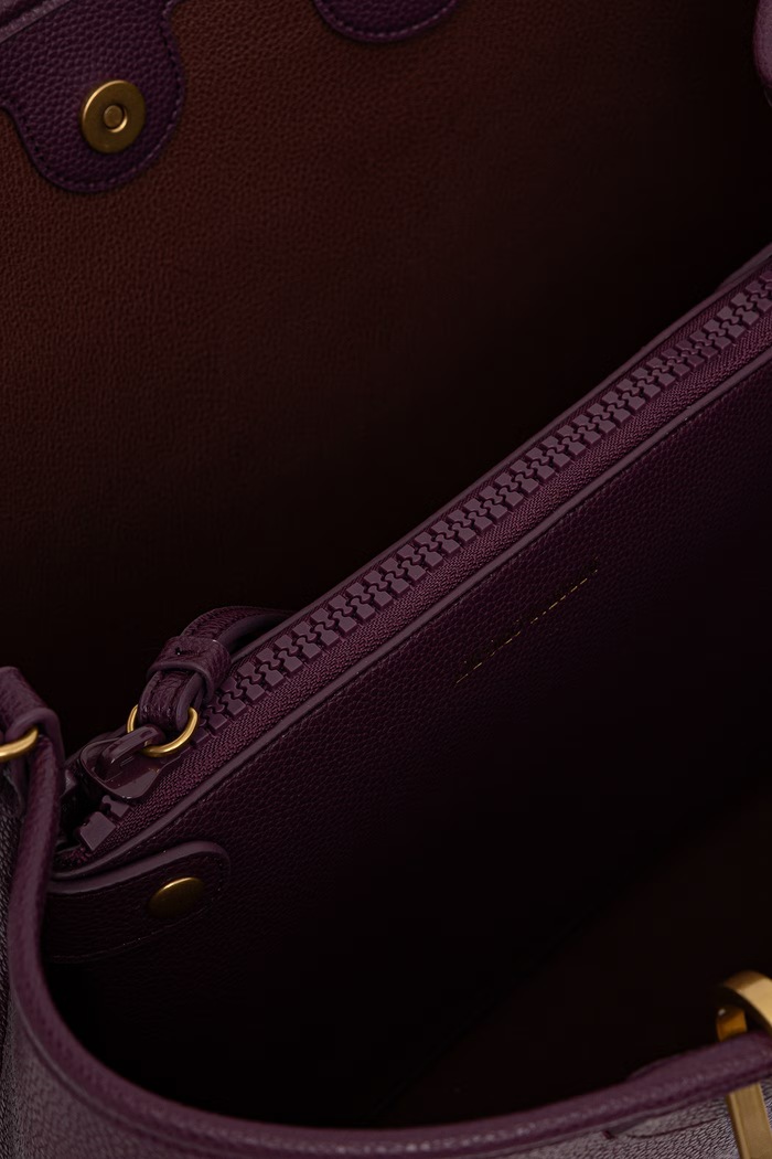 Emporio Armani torebka shopper damska z imitacji skóry EW000360.AF12036 fioletowy
