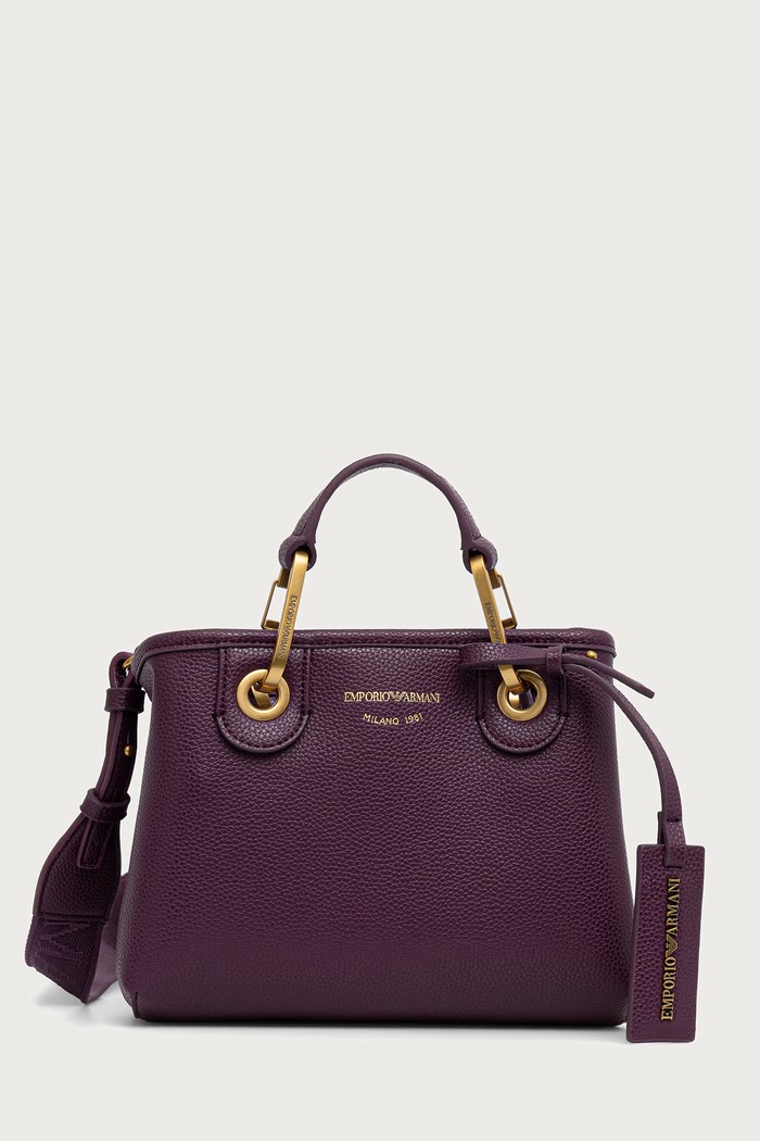 Emporio Armani Torebka crossbody damska z imitacji skóry fioletowy EW000382.AF12036