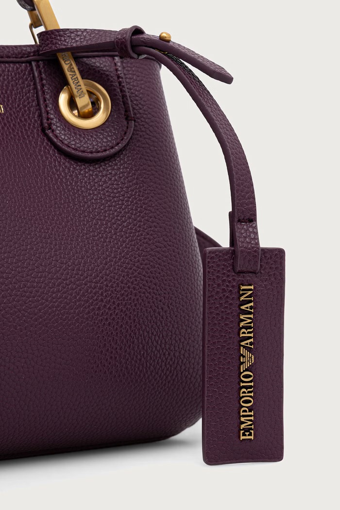 Torebka crossbody damska z imitacji skóry Emporio Armani EW000382.AF12036 fioletowy