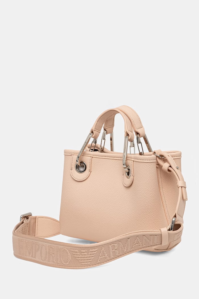 Doplnky Emporio Armani crossbody kabelka dámska z imitácie kože EW000382.AF12036 béžová