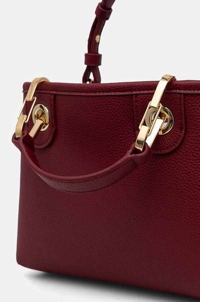 Emporio Armani torebka crossbody damska z imitacji skóry bordowy EW000382.AF12036