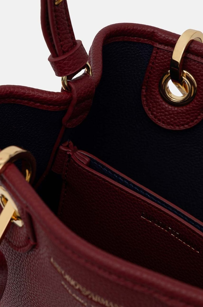 Emporio Armani torebka crossbody damska z imitacji skóry EW000382.AF12036 bordowy