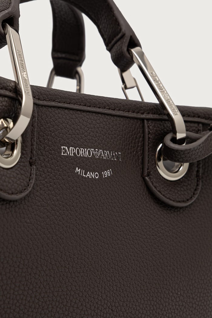 Emporio Armani torebka crossbody damska z imitacji skóry brązowy EW000382.AF12036