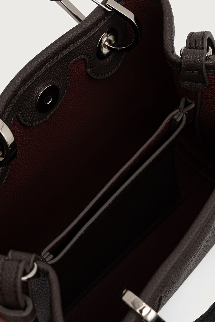 Emporio Armani torebka crossbody damska z imitacji skóry EW000382.AF12036 brązowy