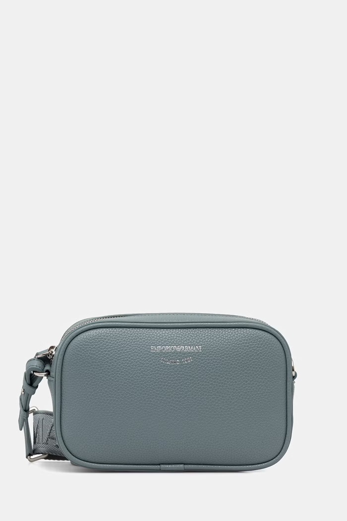 Emporio Armani crossbody torbica ženska iz umetnega usnja turkizna EW000537.AF12036