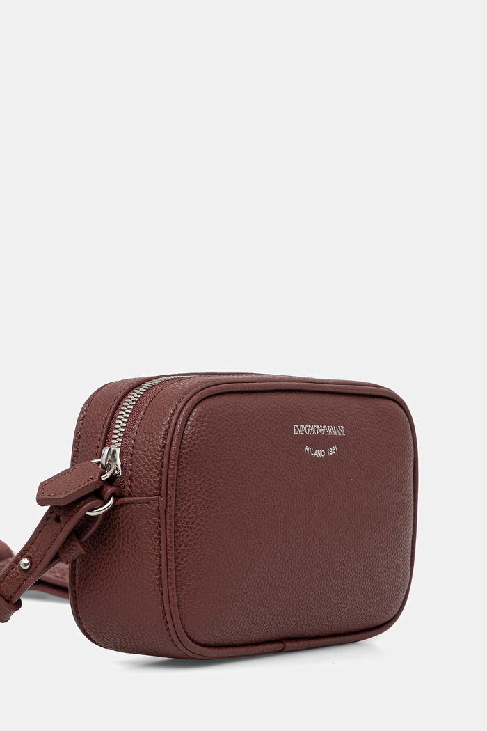 Emporio Armani torebka crossbody damska z imitacji skóry EW000537.AF12036 brązowy SS26