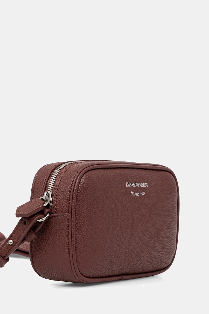 Emporio Armani torebka crossbody damska z imitacji skóry EW000537.AF12036 brązowy SS26
